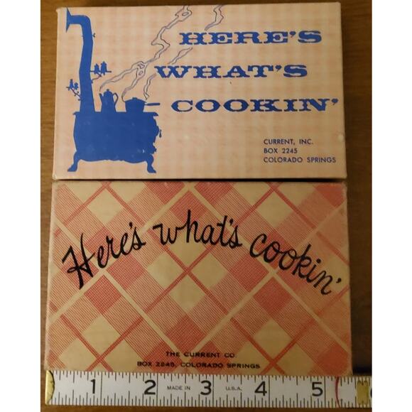 Vintage Current Recipe Cards and Boxes 35 Cards in Box Plus 1 Empty Box (gg248) - Picture 6 of 6